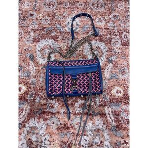 Rebecca Minkoff MAC Poppy Blue Weave Crossbody